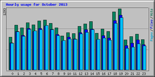 Hourly usage for October 2013