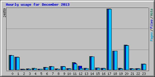 Hourly usage for December 2013