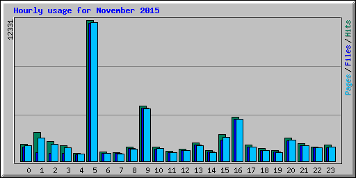 Hourly usage for November 2015